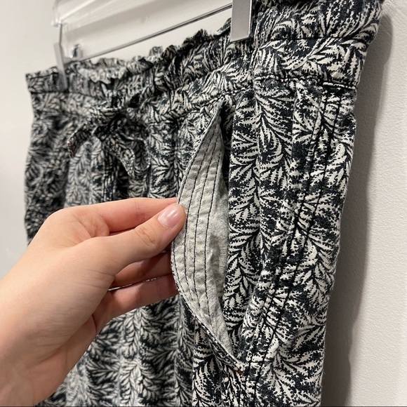 Anthropologie Rhys Utility Linen Printed Jogger Pants Drawstring Medium - Picture 13 of 13